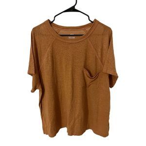 Aerie Oversized Burnt Orange Pocket Tee